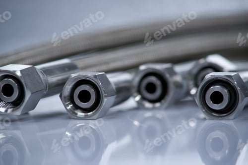 Preview: Stainless Steel Pressure Hose With Screw Connection.