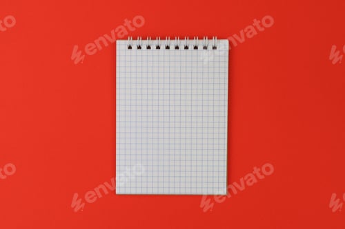 Preview: Notepad With Copy Space For The Inscription. Blank For The Text. Mockup For Design