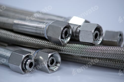 Preview: Stainless Steel Pressure Hose With Screw Connection.