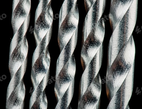 Preview: Drill Bits, Isolated On White Background Close-Up