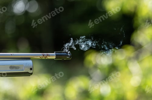 Preview: Gas Coming Out Of The Muzzle Of A Bb Air Pistol.