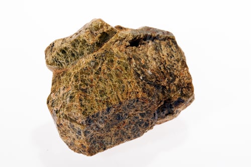 Preview: Brown Mineral Vesuvianite On The White Background