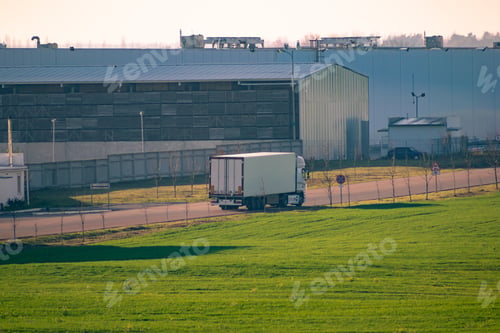 Preview: Logistics Park With A Truck Delivering Some Goods