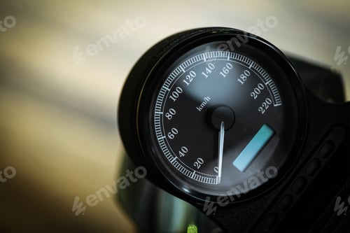 Preview: Detail Of A Speedometer Of A Motorcycle.