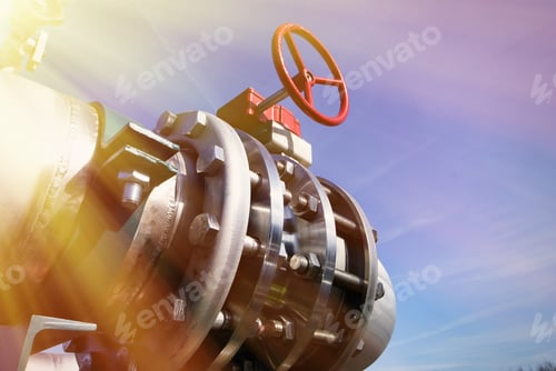 Preview: Industrial Pipelines On Pipe-Bridge Against Blue Sky