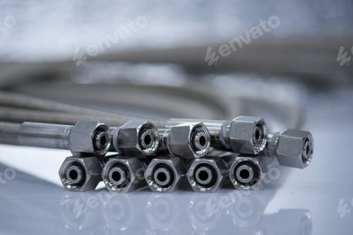 Preview: Stainless Steel Pressure Hose With Screw Connection.
