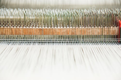 Preview: Industrial Fabric Production Line. Weaving Looms At A Textile Factory