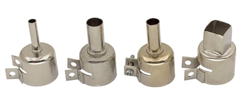 Preview: Soldering Nozzles For Hot Air Gun Smd Rework Station Isolated On A White Background