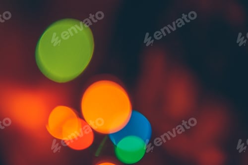 Preview: Bokeh Christmas Blurry Colorful Holiday Background
