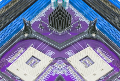 Preview: Empty Cpu Processor Socket With Pins On Motherboard