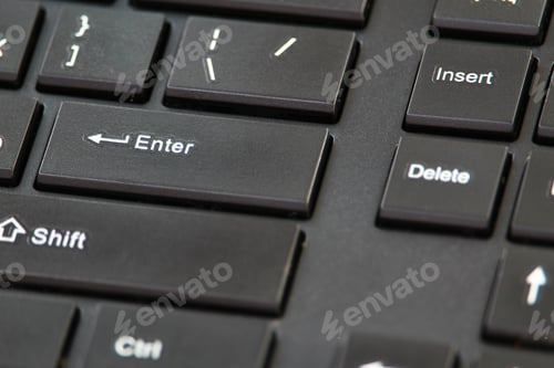 Preview: Keyboard Classic Black Color Enter Button