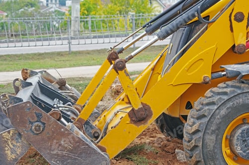 Preview: Part Of Modern Yellow Excavator Machine