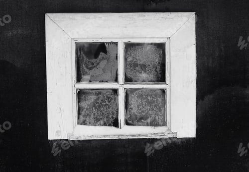 Preview: Vintage Rural Window With Wooden Frame