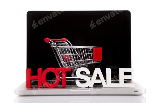 Preview: Computer, Basket And Free Web Shoping