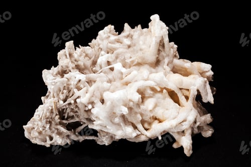 Preview: Iron Flower Aragonit Mineral On The Black Background