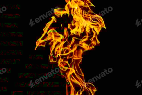 Preview: Abstract Black Background With Fire And Copy Space For Text Or Lettering
