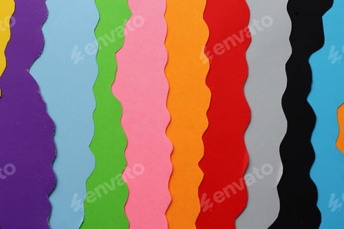 Preview: Chaotic Curved Lines Of Colored Paper, Background