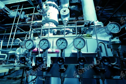 Preview: Pipes, Tubes, Machinery And Steam Turbine At A Power Plant