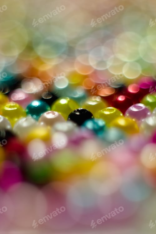 Preview: Detail Of Colored Beads Suitable For Background.