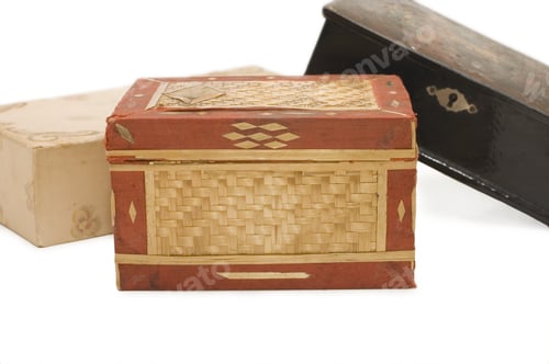 Preview: Ancient Casket Isolated On White Background