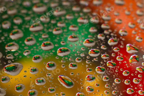 Preview: Colored Water Drop On Glass For Background.