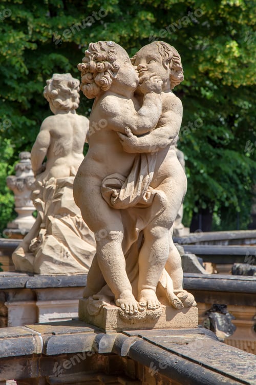 Preview: Sculptures At Zwinger Palace In Dresden, Germany.