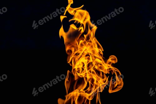 Preview: Abstract Black Background With Fire And Copy Space For Text Or Lettering