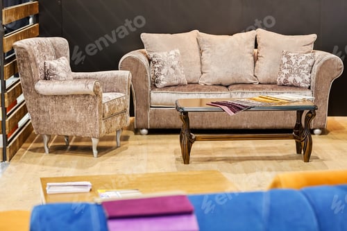 Preview: Modern Sofa For The Living Room, Note Shallow Depth Of Field
