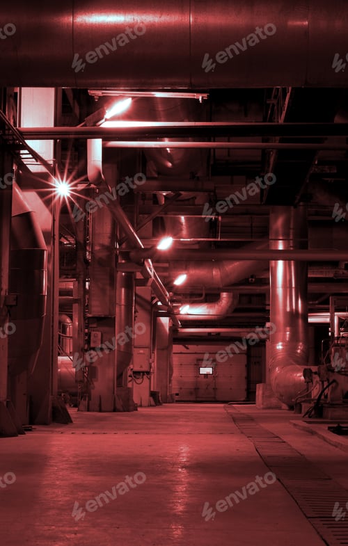 Preview: Different Size And Shaped Pipes At A Power Plant