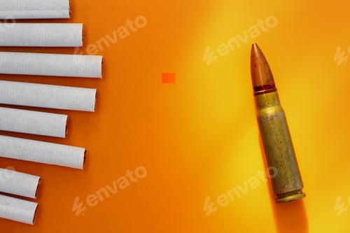 Preview: Cigarettes And Bullet, Metaphor For Killing The Body With Nicotine Addiction