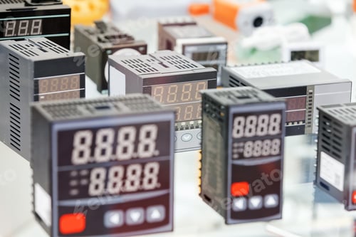Preview: View On Advanced Industrial Control Box With Display, New Technology; Note Shallow Depth Of Field