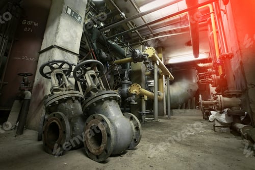 Preview: Equipment, Cables And Piping As Found Inside Of A Old Industrial Power Plant