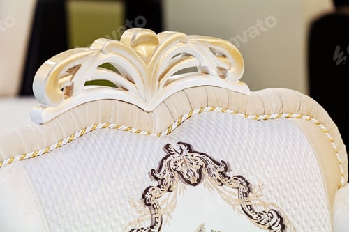 Preview: Detail Of Classic Furniture Sofa In Living Room.