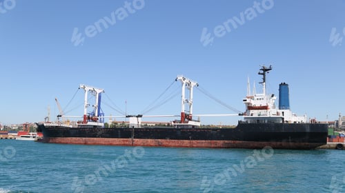 Preview: Cargo Ship Loading In A Trading Port