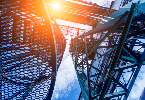 Preview: Equipment And Pipeline In Oil Refinery. Industrial Background With Clear Sky
