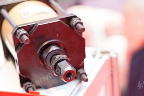 Preview: Detail Of Metal Processing Machines , Note Shallow Depth Of Field