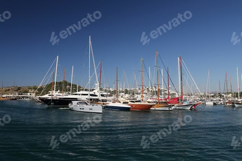 Preview: Sailboats In Bodrum Marina, Mugla City, Turkey