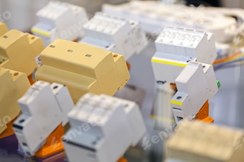 Preview: Fuse-Box With Automatic Fuses For Installation; Note Shallow Depth Of Field
