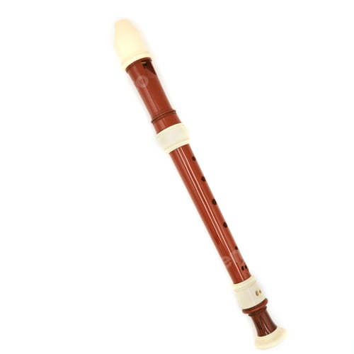 Preview: A Flute Recorder On A White Isolated Background