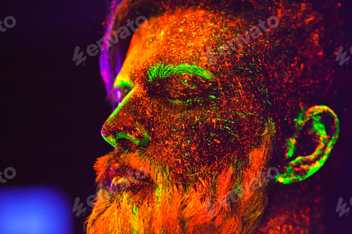 Preview: Man Is Painted In Ultraviolet