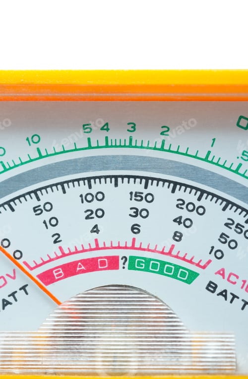 Preview: The Scale Of Old Multimeter On A White Background