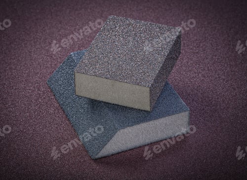 Preview: Abrasive Sponges On Polishing Paper Top View.