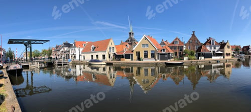 Preview: Panorama From The Old Town Of Makkum, Friesland, The Netherlands