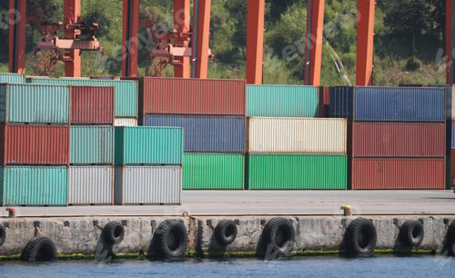 Preview: Containers Waiting To Transfer In A Port