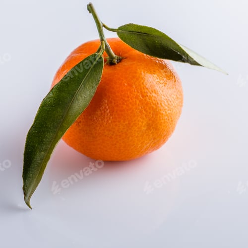 Preview: Juicy Mandarin On A White Acrylic Background