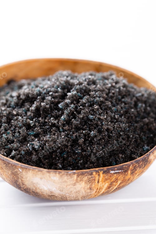 Preview: Spa Setting With Natural Sea Salt. Spa Concept Or Template For Salon Treatment Invitation.