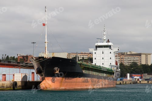 Preview: Cargo Ship Is Waiting In A Port