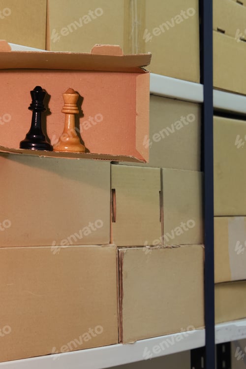 Preview: Warehouse With Opened Boxes With Goods. Theft Of Products In The Postal Warehouse During Quarantine