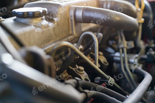 Preview: Detail Of The Diesel Injectors In A Car Engine Being Repaired