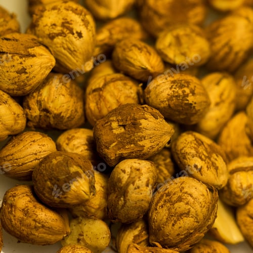 Preview: Right Hazelnuts Kernels In The Background.